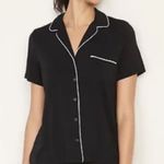 UGG  Top Addi Sleep Top Black with White Piping Button Front Sz M GUC Photo 0