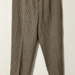 LL Bean Women's Wool Blend Houndstooth Trousers Pants Size 6 Regular Tan Brown Photo 0