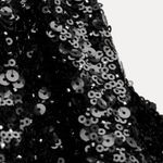 ZARA NWOT  Asymmetrical Sequined Top Festive Limited Edition Black Small Photo 9