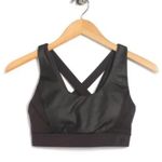 Splendid  Strappy Sports Bra Faux Leather Black Photo 3