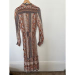 Faherty  boho country cottage core paisley Orange Grey Floral maxi dress XS Photo 1