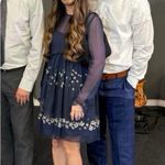 Ted Baker NEW  Women’s Zumi Dress Pearl Print Navy Long Sleeve Size 1 Photo 1