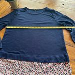 J.Crew Mercantile Mixed Media Shirt Floral Hem Long Sleeve J7339 Medium Photo 1