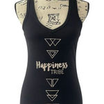 Lululemon Happiness Tribe Black Racerback Tank Top Size 2 Graphic Yoga Photo 0
