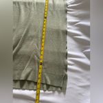 ZARA  Moss olive green short sleeve V-neck long open side sweater Photo 3