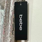 Bebe Silver Sequin Slip Dress Sz XL NWT Cowl Neck Party Evening Sexy Mini Photo 4