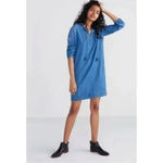 Madewell | Denim Artiste 3/4 Sleeve Tasseled Tunic Top/Dress Size XS Photo 9