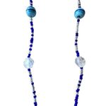 VTG Handmade Blue Beaded Eyeglass Holder Reading Glasses Jewelry New 28 in L Photo 5