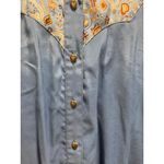 Desert West Button Down Western Shirt Blue Size XS Vintage Retro Festival Rodeo Photo 7