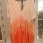 Free People Women's M Orange Pink Ombre Mini Dress Photo 0