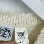 American Vintage Vintage Y2K Cream Sweater Vest Cardigan Size Small Boho Coquette Fairycore Photo 3