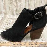 Lucky Brand Oona Black Suede Cut Out Sandals 10M Photo 6