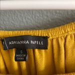 Adrianna Papell Yellow Flutter Sleeve Blouse with Ruffled Smocked Details Photo 1