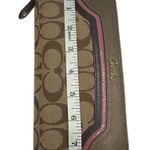 Coach Signature Canvas Zip Around Wallet Photo 8