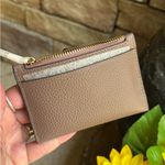 Kate Spade Authentic pebbled Leather knot snap bifold zip Card Holder Photo 4