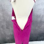 Cassandra Stone Silk Beaded Fringe Gown Size 12 Fuchsia Prom Evening HOCO FLAWED Pink Photo 9