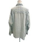 Free People  Western Relaxed Oversized Stripe Button Front Shirt size XS Photo 5