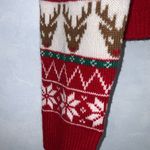 Born Famous Red Reindeer Christmas Holiday Sweater Cropped Cabin Crewneck XXL Photo 3