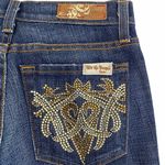 Free People  We The People Straight Leg Dark wash Jeans Embellished Size 25 Photo 3