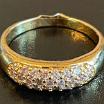 Cute Austrian crystal gold plated ring size 7.5 Photo 0