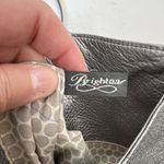 Brighton  Crossbody Bag Metallic Leather Patent Gray Slim Flap Purse Organizer Photo 5