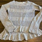 Anthropologie Sleeping on Snow  Nuvola Sweater Womens M Wool Blend Ruffle Eyelash Photo 3