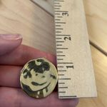 Anthropologie & other stories chunky oversized hammered shiny gold circle disc stud earrings Photo 2