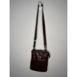 Y2K Lip Pell Italy Brown Genuine Leather Crossbody Bag Messenger Style Photo 7