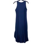 Ella Moss  Mina Midi Dress Sleeveless Size Medium Mood Indigo Color Photo 3