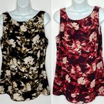 Halogen  Silk‎ Abstract Watercolor Blouse Brown Silk Photo 9