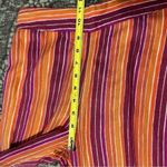 Anthropologie Lilka Women’s Size XS Orange Magenta Striped Paisley Print Hem Pull On Pants Photo 5