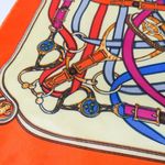 Vintage Equestrian Cavalcadour Square Scarf Wraps Orange Photo 3