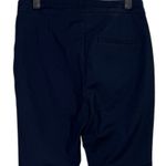 ZARA Chino Crop Trouser Dress Pant Stretch Straight Leg Pockets 6 Navy Blue Photo 5