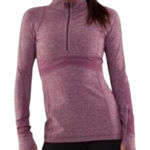 Lululemon  Run Full Tilt Half Zip Heathered Plum Long Sleeve Athletic Top Size 6 Photo 0