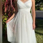 AQUA White Formal Tulle Midi Dress NWT size 0 Photo 5