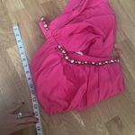 Area NYC magenta pink one shoulder rhinestone embellished crop top Size XS Photo 8