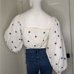 Farm Rio  White and Blue Floral Women's Top Photo 4