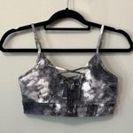 SO  Tie Dye Bralette Top in Gray and White Size M Photo 2