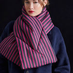 Maeve  Anthropologie Striped Puffer Scarf Photo 1