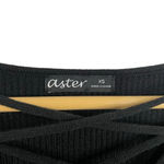 Aster Women’s Lace Up Knit Cropped Sweater in Black Size XS Photo 7