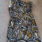 Trina Turk  Rihanna Sun Mokola Palm Ruffle One Shoulder Dress Size 10 Photo 5
