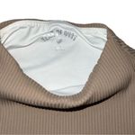 Ribbed Mock Neck Bra Size XS Light Brown NWOT Photo 5