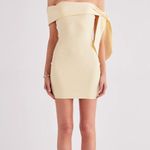 SNDYS Yellow Off The Shoulder Dress Size M Photo 0