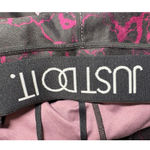 Nike  Women's Running Capris Medium Purple Black Just Do It DRI-FIT Athletic Photo 5