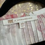 Anthropologie Frye x  Elden Floral Peasant Blouse Pink Cream XS Photo 2