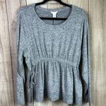 Caslon  Heather Gray Long Sleeve Blouse Photo 0