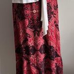 Free People Plum at The Shore Asymmetrical Pirate Hem Boho Paisley Print Skirt Photo 0
