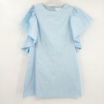 NWT Mable Womens Lilah Ruffle Statement Sleeve Mini Party Dress Size M Blue Size M Photo 2