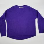 Alice + Olivia Purple Crewneck Cashmere Oversized Ribbed Sweater XS Photo 0