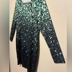 Ladies Ombré Long Sleeve Midi Casual Dress Green Size 2X Photo 1